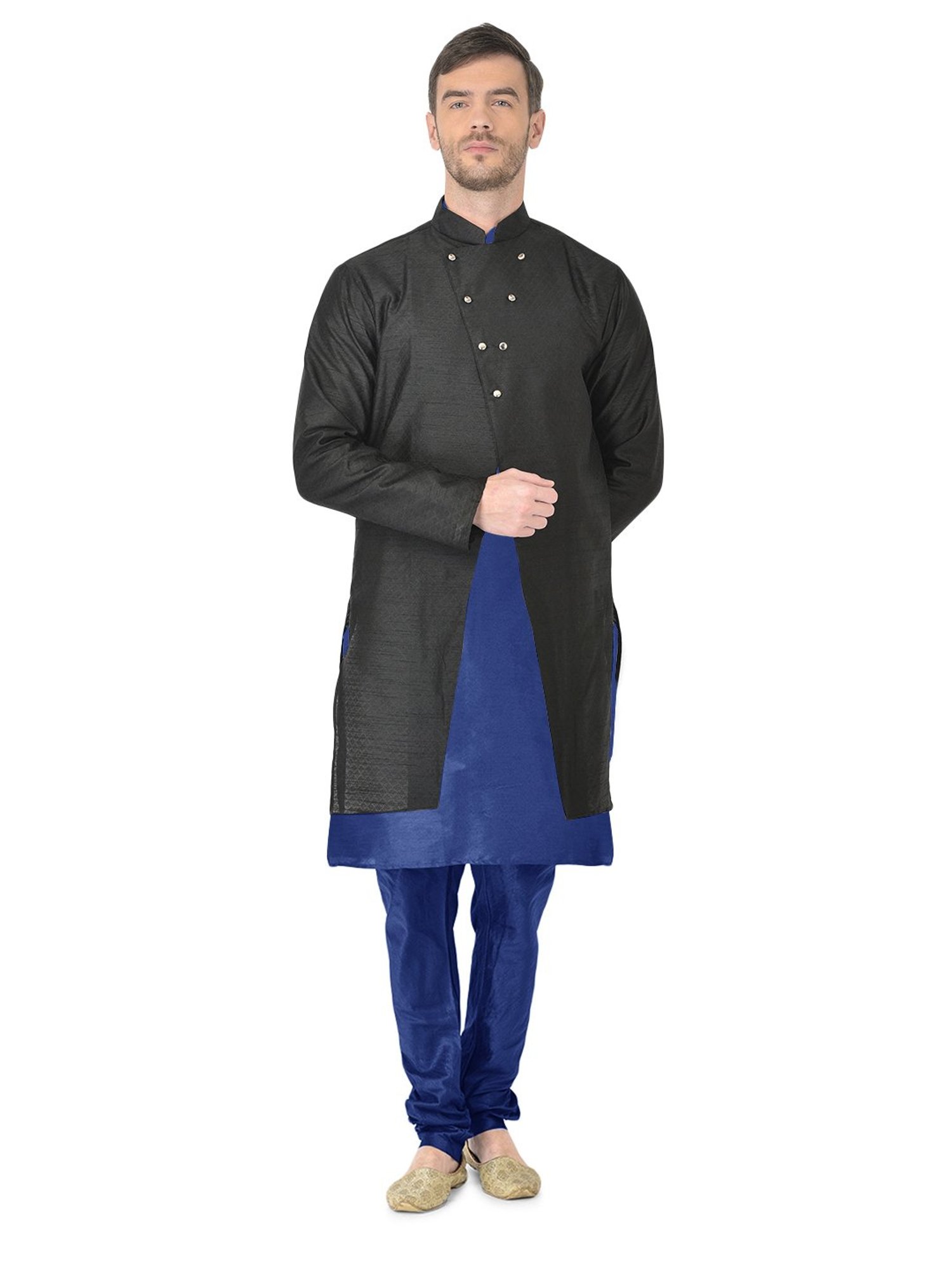 SG RAJASAHAB Multi Regular Fit Self Pattern Kurta Set