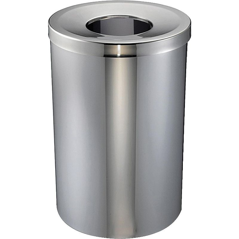 Genuine Joe Wast Receptacle Open-Mouth 30 Gal. Stainless Steel 58895