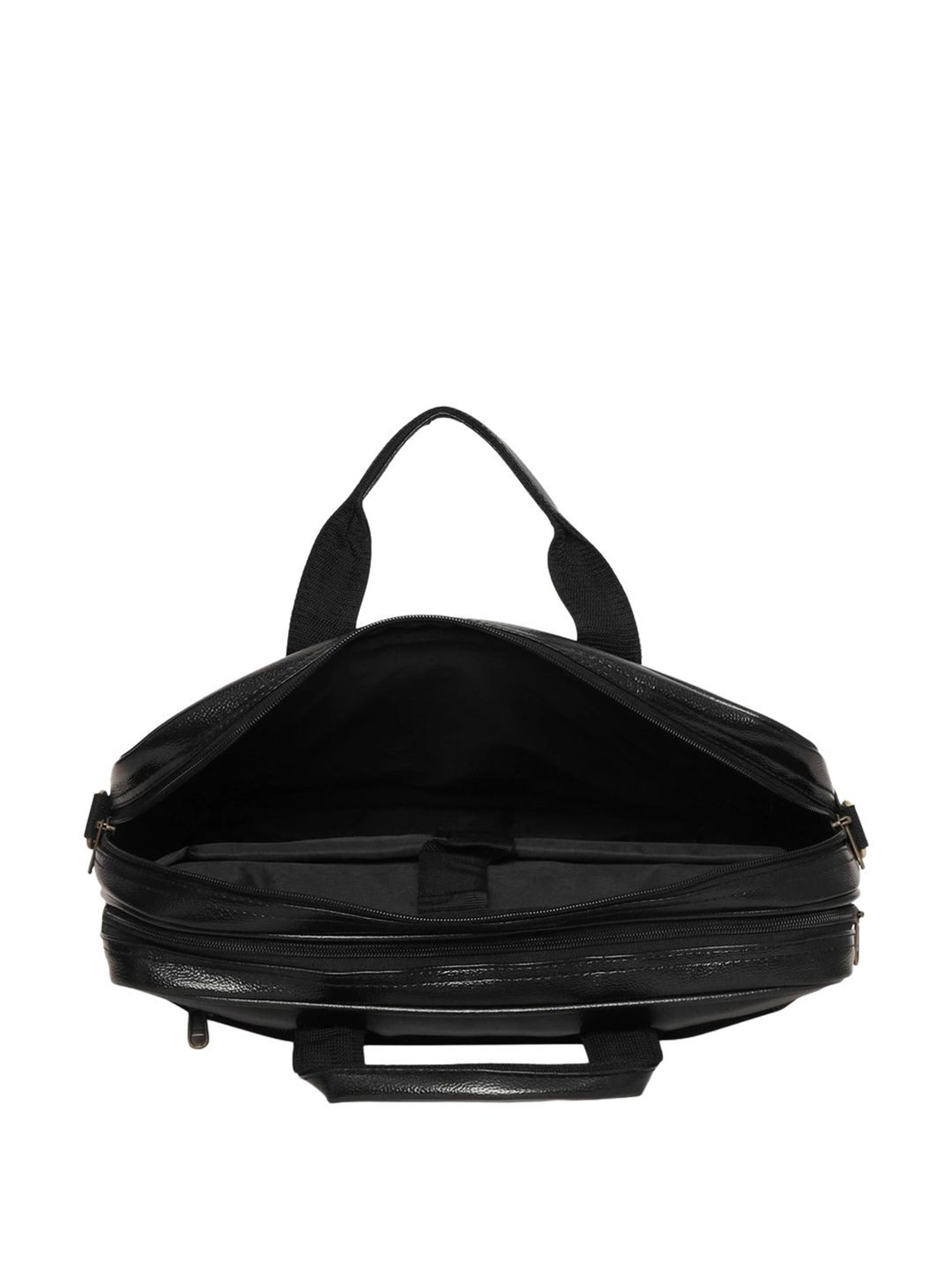 Priority Black Synthetic Large Messenger Bag