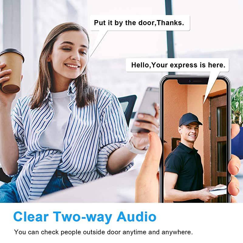 Home Security Camera Outdoor Indoor 100 WireFree Rechargeable Battery Powered Security Camera Outdoor Indoor 1080P Video Motion Detection Night Vision 2Way Audio IP65 Waterproof