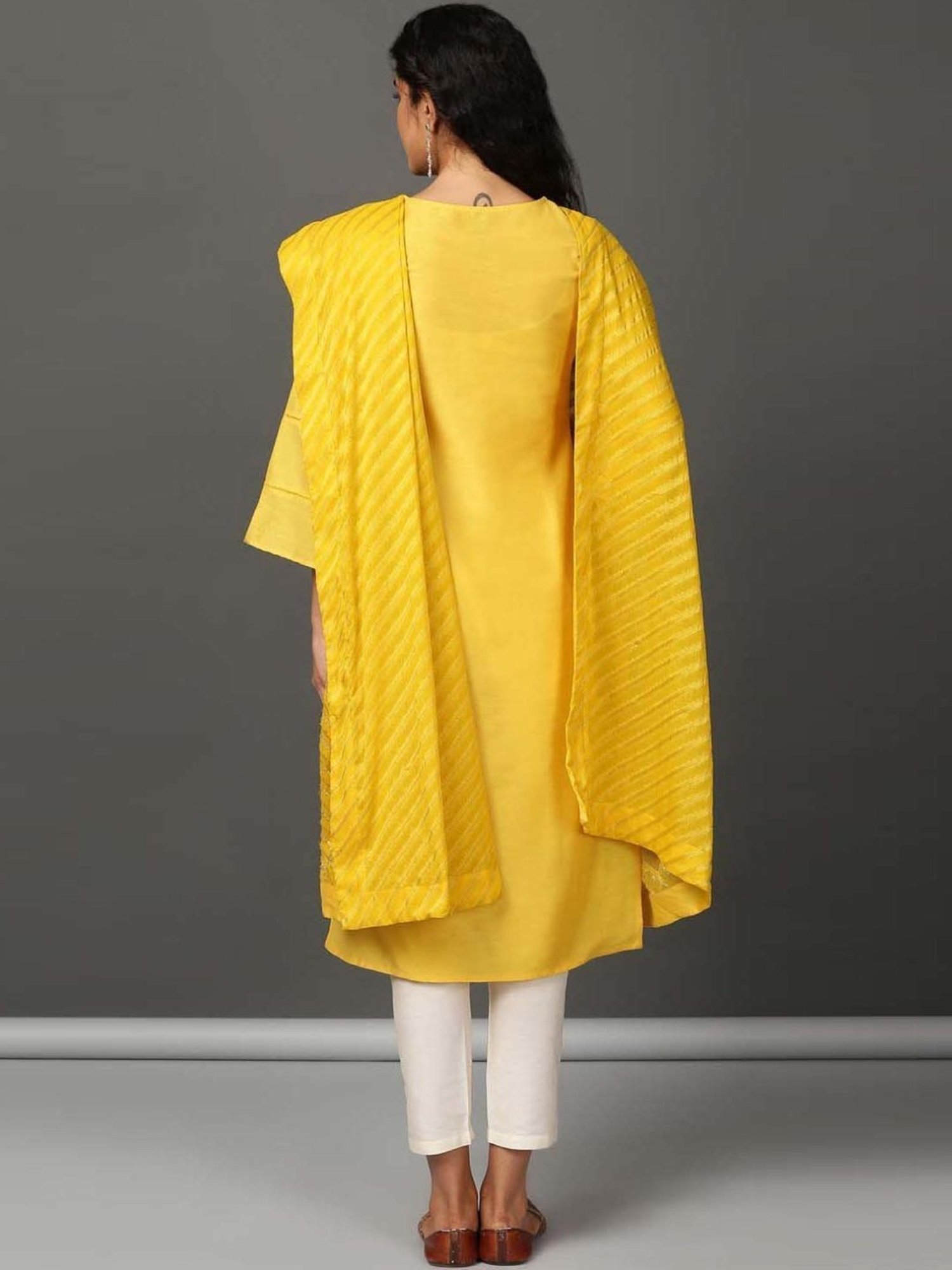 Nuhh Yellow Lets Toast Kurta and Pant Set with Dupatta