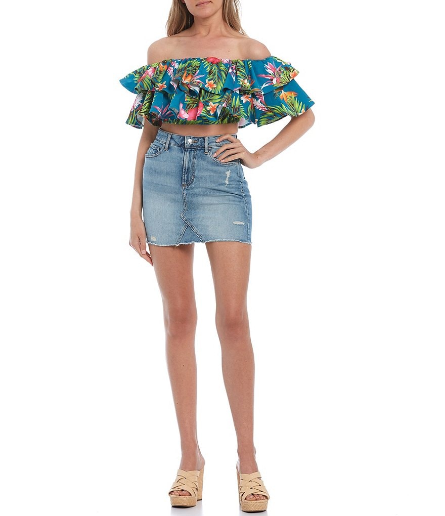 Guess Pippa Off-The-Shoulder Floral Blouse