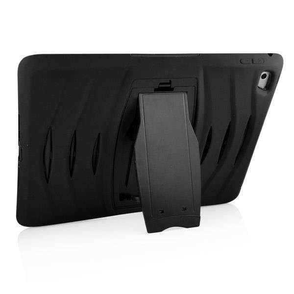 Shockproof Hybrid Silicone and Plastic Stand Protective Case with Touch Screen Film for iPad Air 2 ( iPad 6 ) - Black
