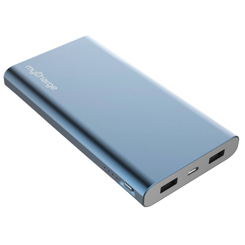 myCharge Razor Xtra Turbo 12000mAh/18W Dual USB-C & USB-A Port Portable Charger- Blue