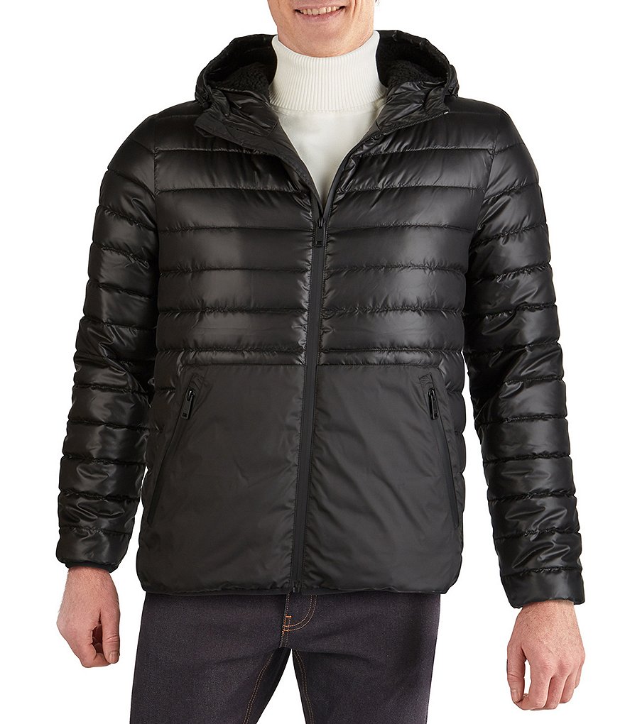 Kenneth Cole New York Long-Sleeve Quilted Midweight Hooded Puffer Jacket