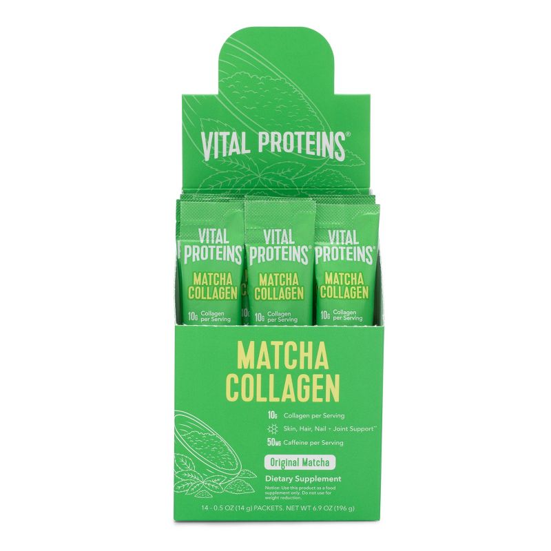 Vital Proteins Matcha Collagen Original Stick Pack Box - 14ct
