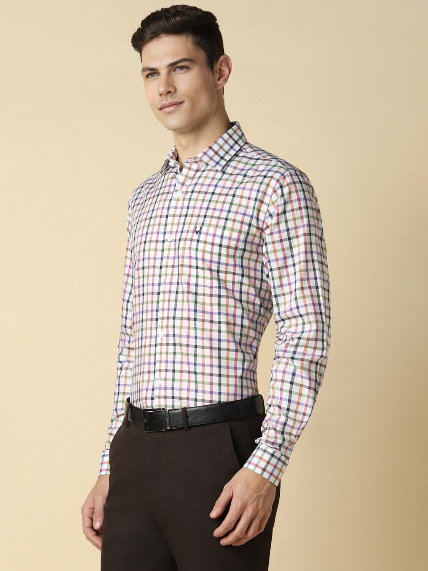 Allen Solly Multicolored Slim Fit Checks Shirt