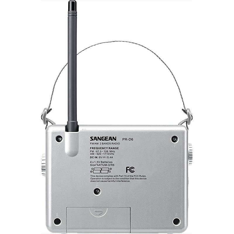 PRD6WH AMFM Compact Analog Portable Radio