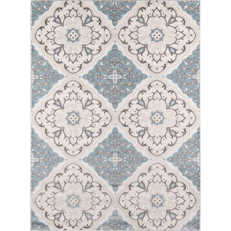 Ivory Medallion Loomed Area Rug 3'11"x5'7" - Momeni
