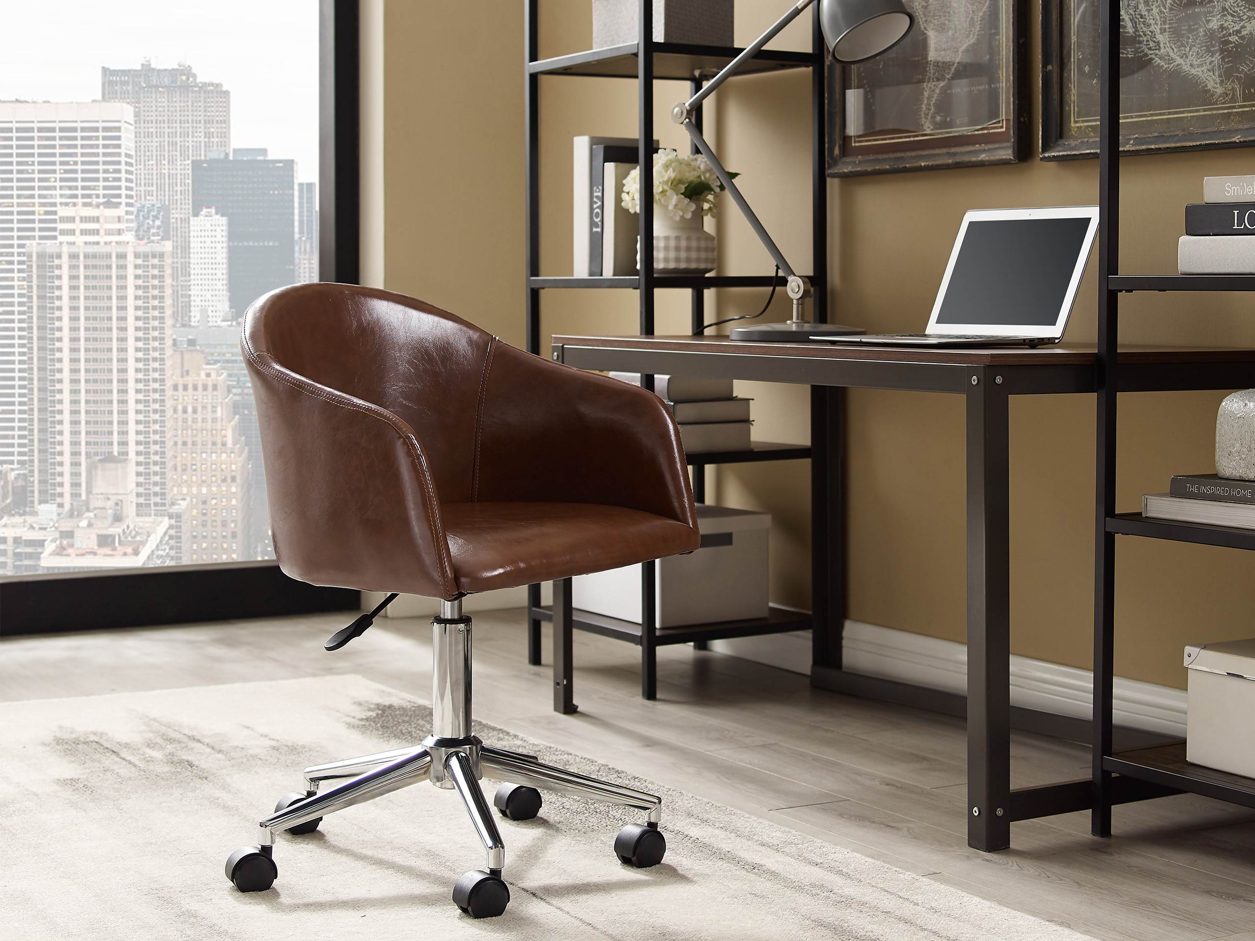 Art leon Modern Faux Leather Adjustable Office Desk Chair With 360 degrees fuction