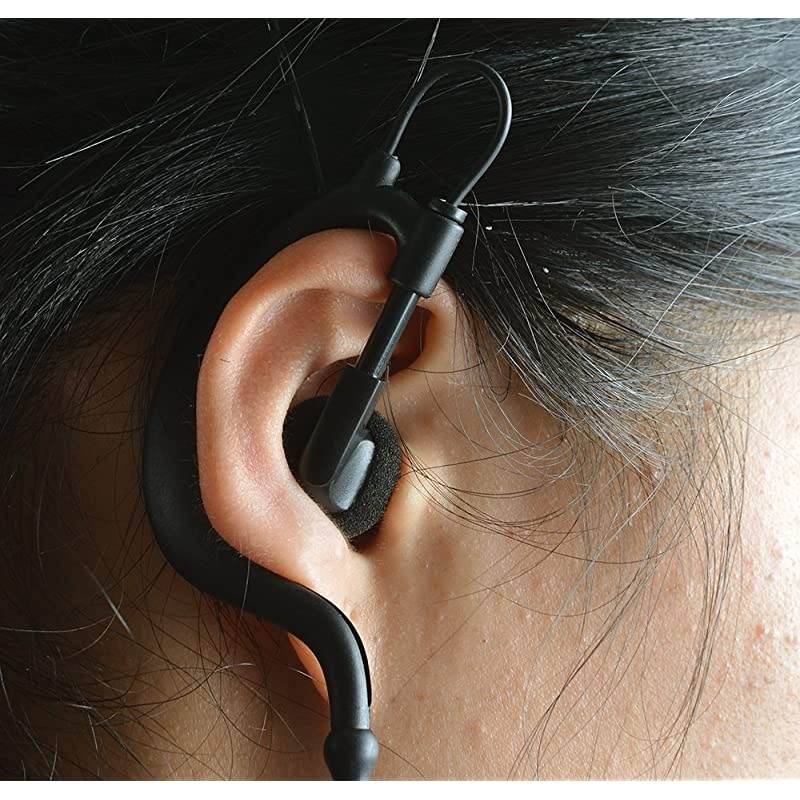 G Shape Soft Ear Hook Earpiece Headset 35mm Plug Ear Hook Listen Only Ham Radio EarpieceHeadset  TC617 ReceiverListen Only Earpiece for 2Way Motorola Icom Radio Transceivers