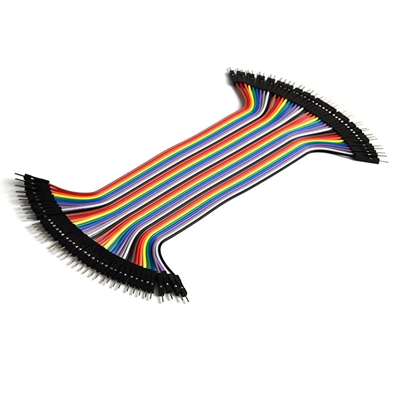 80 Piece Male to Male 4 and 8 Inch Solderless Ribbon DupontCompatible Jumper Wires for Breadboard Prototyping