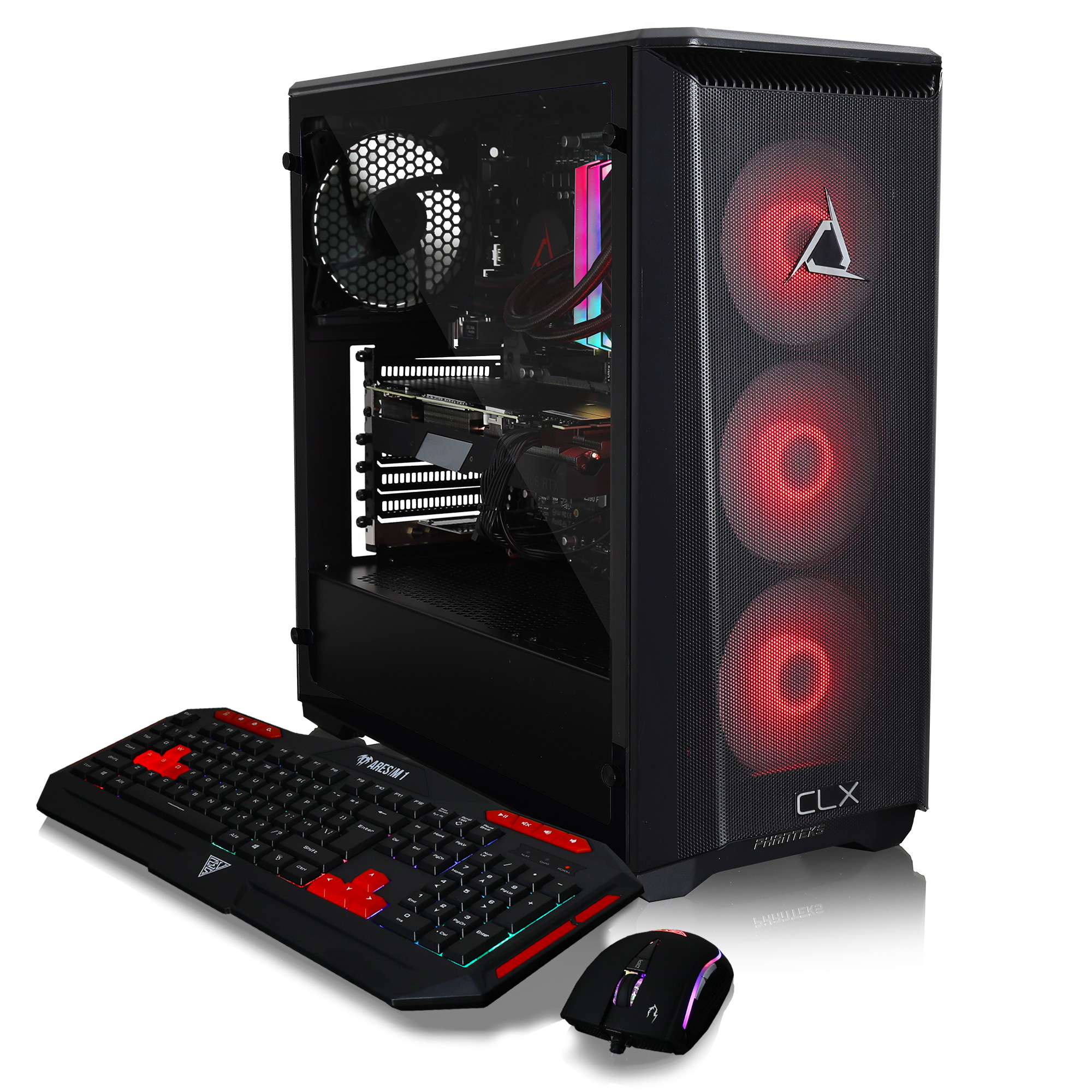 CLX SET VR-Ready Gaming Desktop - Liquid Cooled Intel Core i7 10700K 3.8Ghz 8-Core Processor, 32GB DDR4 Memory, GeForce RTX 3070 8GB GDDR6 Graphics, 960GB SSD, 4TB HDD, WiFi, Windows 10 Home 64-bit