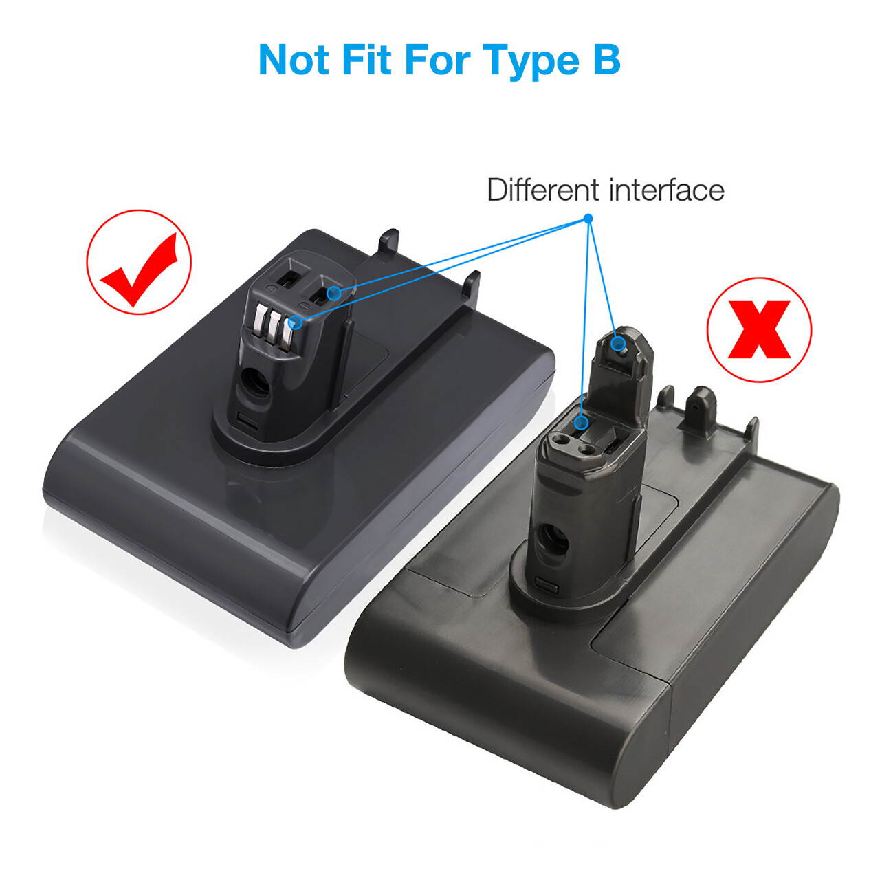 FirstPower 4000mAh Replacement Battery 4.0Ah 22.2V Li-ion Batteries for Dyson DC31 DC34 DC35 DC44 Type A Animal Vacuum