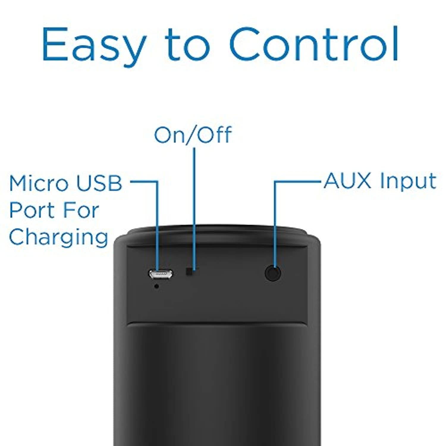 Aduro LED Bluetooth Speaker with Pulsating Lights, Wireless Color Changing Portable Outdoor Party Tower Speaker Universal (AY-MTSP-01)