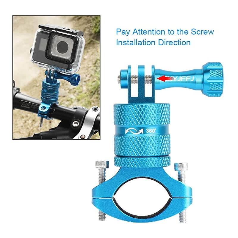 All gopro Models/Action Cameras gopro Handlebar Mount, Aluminium 360 Degree Rotation (Blue)