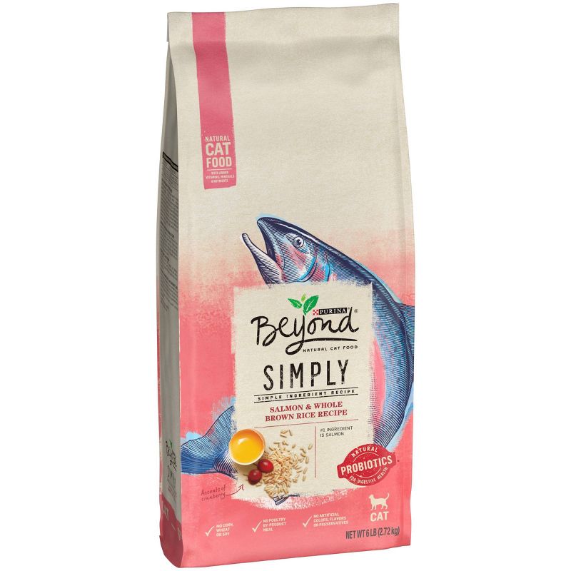 Purina Beyond Simply Salmon & Whole Brown Rice Recipe Adult Premium Dry Cat Food - 6lbs