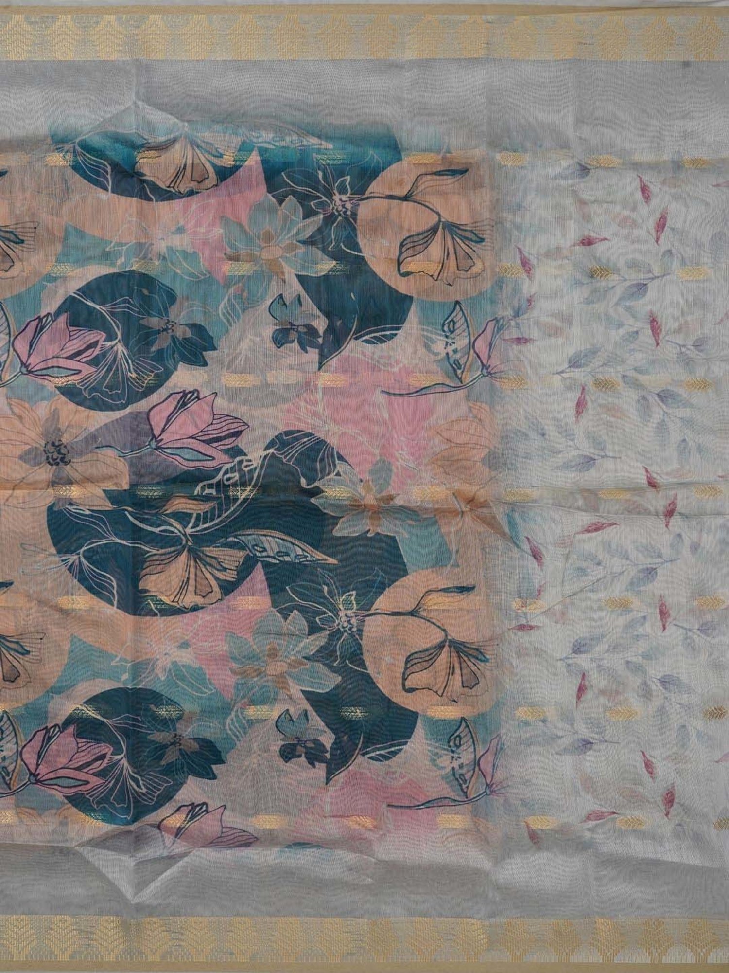 Jaipur Kurti Grey Embellished Unstitched Dress Material