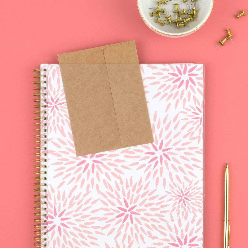 2021-22 Academic Planner 8.5" x 11" Weekly/Monthly Clear Pocket Cover Pink Mum - Katie Kime for Cambridge