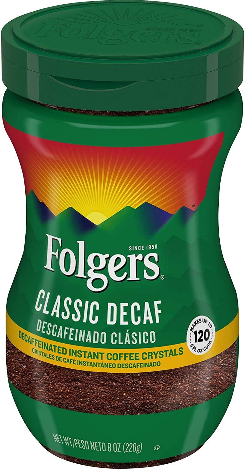 Folgers Classic Decaf Instant Coffee Crystals