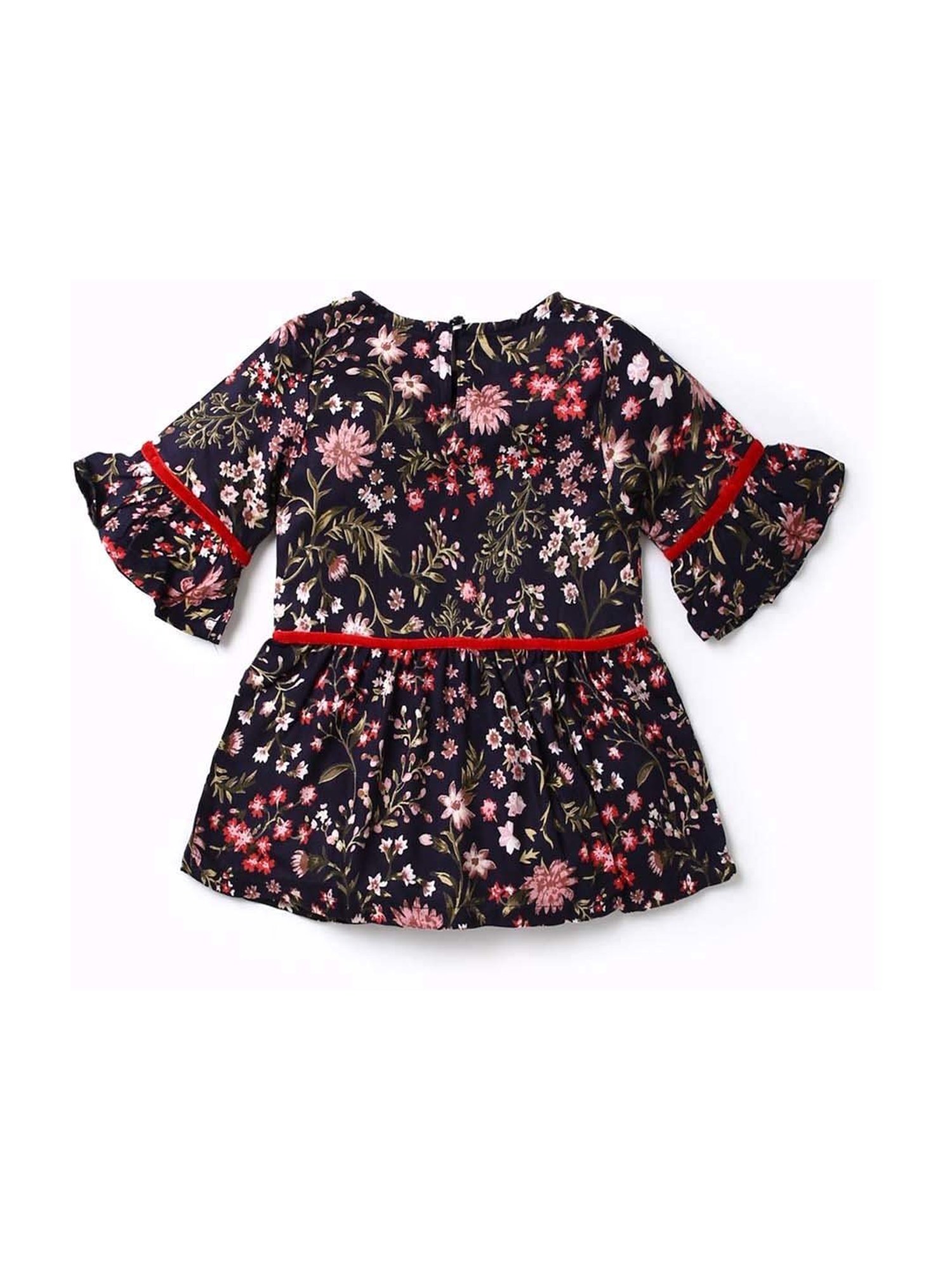 612 League Kids Navy & Pink Cotton Floral Print Top