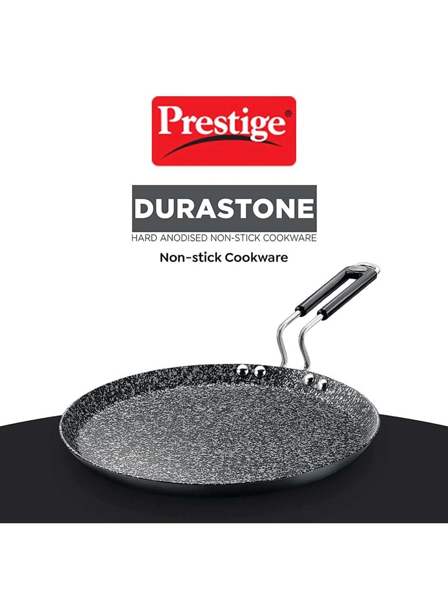 Prestige Black Hard Anodised 25 cm Non-Stick 6-Layer Omni Tawa