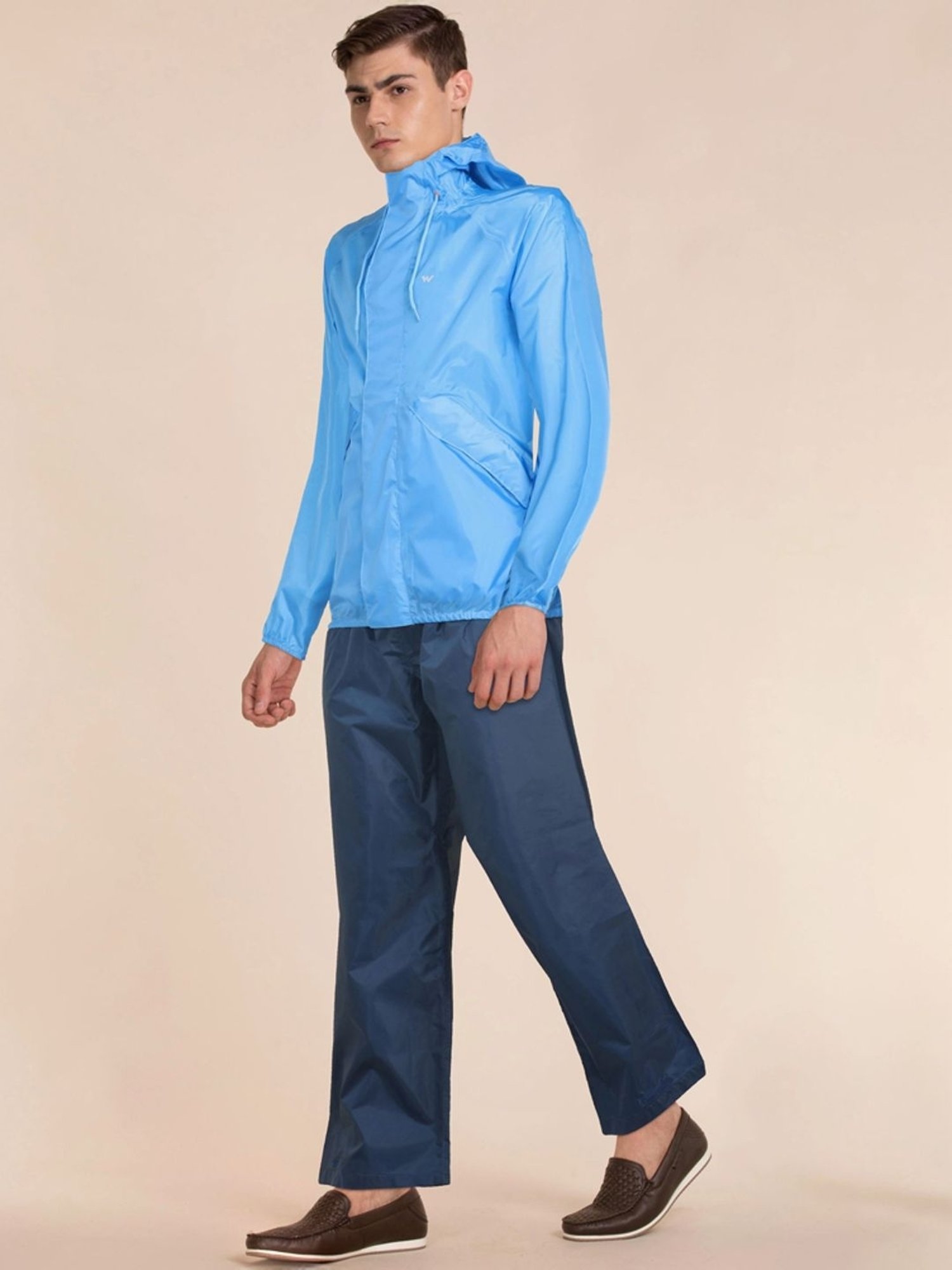 Wildcraft Light Blue & Navy Regular Fit Raincoat Set