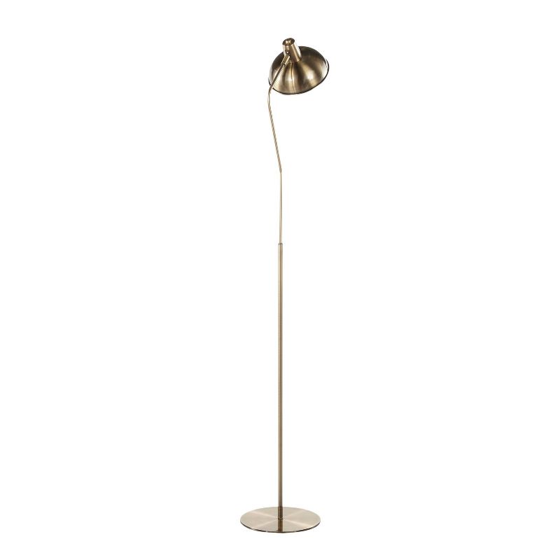 Metal Contemporary Darby Floor Lamp Black (Includes LED Light Bulb) - LumiSource