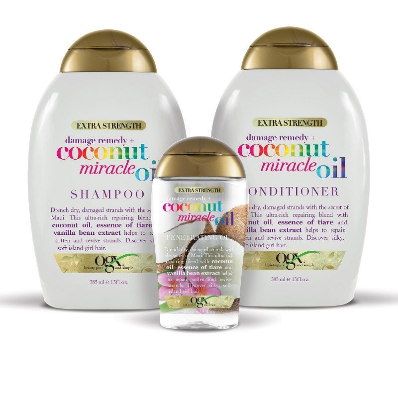 OGX Extra Strength Damage Remedy + Coconut Miracle Oil Shampoo - 13 fl oz