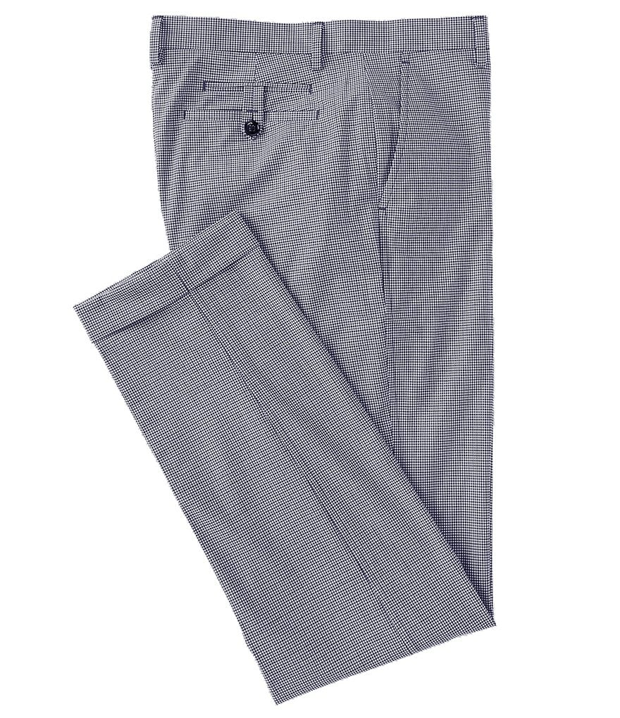 Hart Schaffner Marx Plaid Flat-Front Trouser Pants