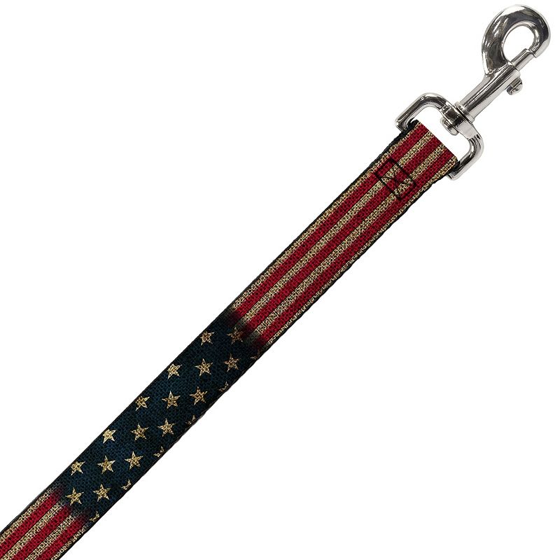 American Flag - Buckle-Down Dog Leash & Collar Set - M