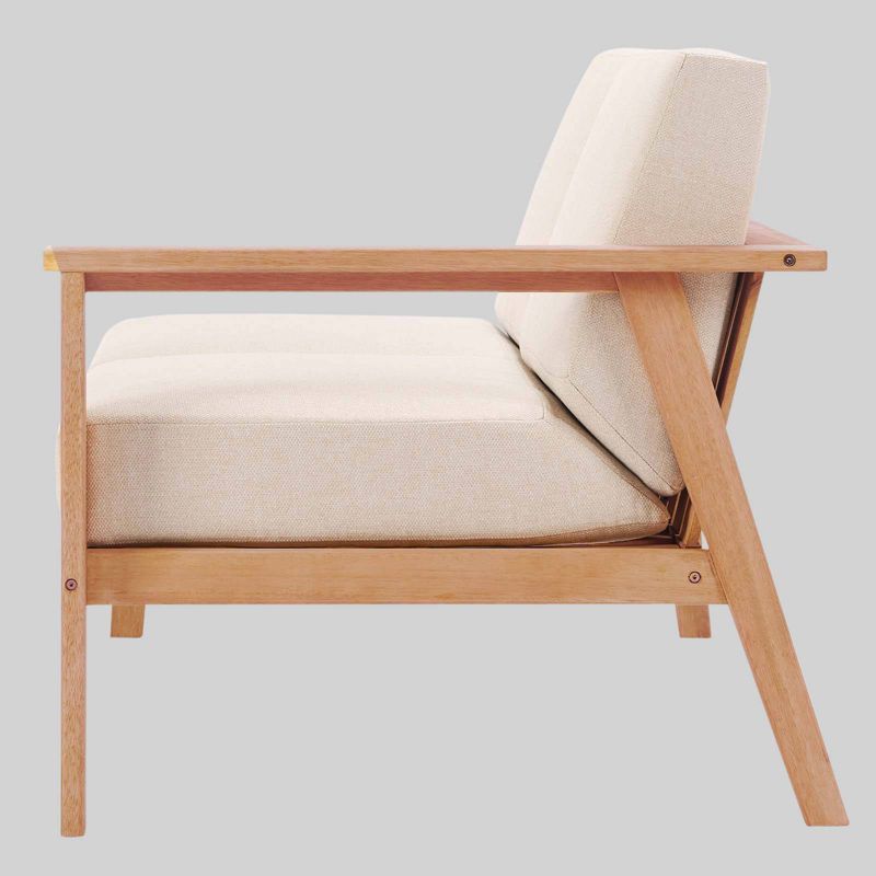 Sedona Outdoor Patio Eucalyptus Wood Left-Facing Loveseat - Natural/Taupe - Modway