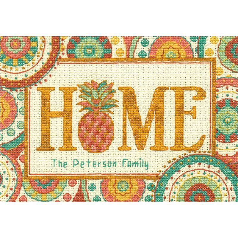 Dimensions Counted Cross Stitch Kit 7"X5"-Pineapple Home (14 Count)