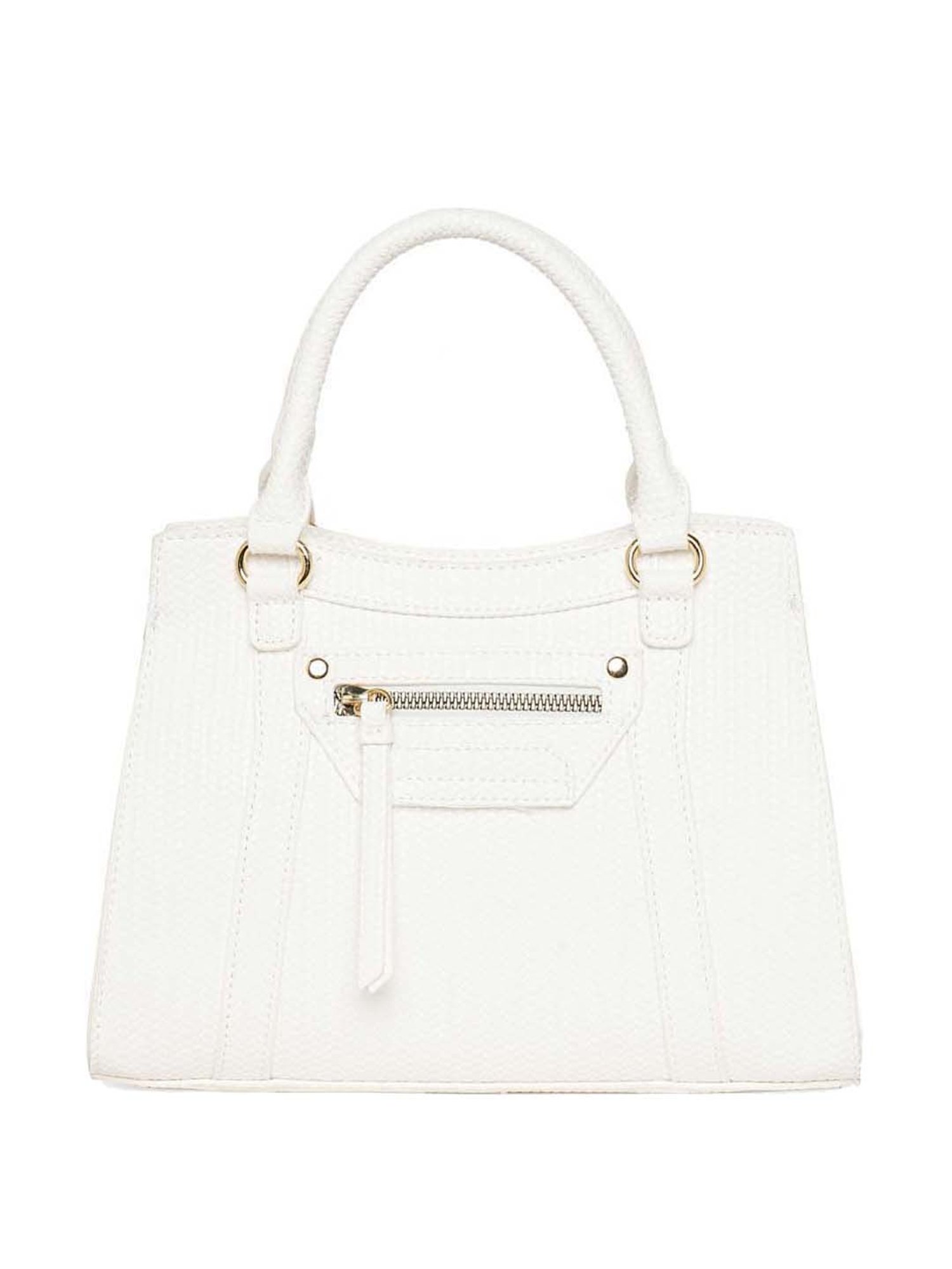 Call It Spring White Textured Medium Handbag
