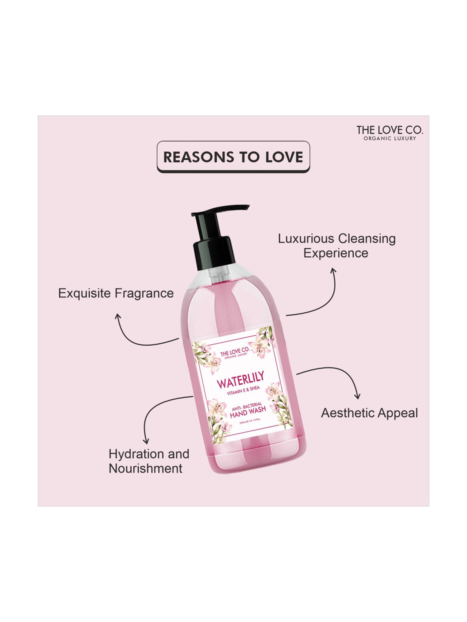 The Love Co Waterlily Hand Soap - 300 ml
