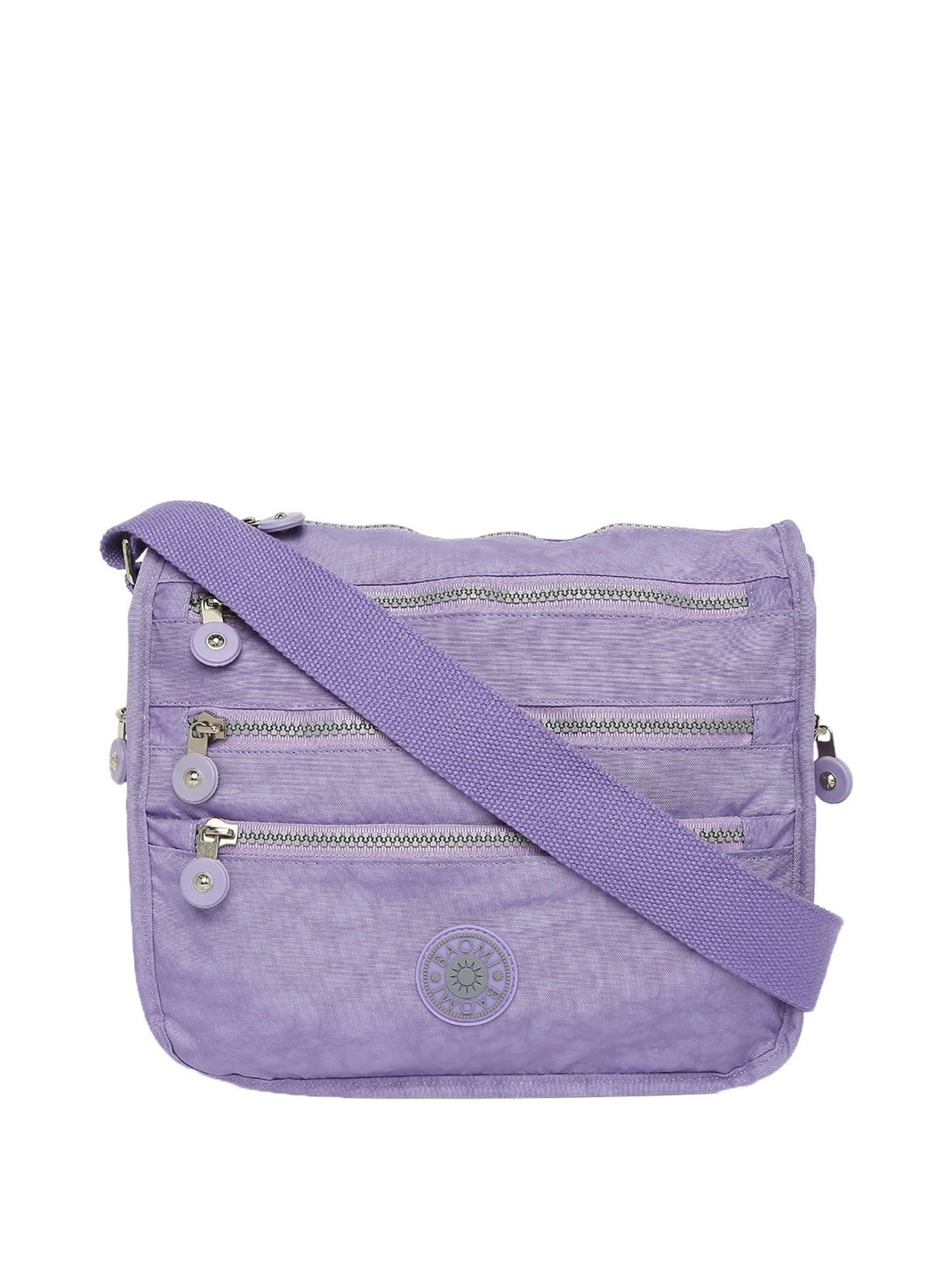 Baomi Purple Solid Medium Cross Body Bag