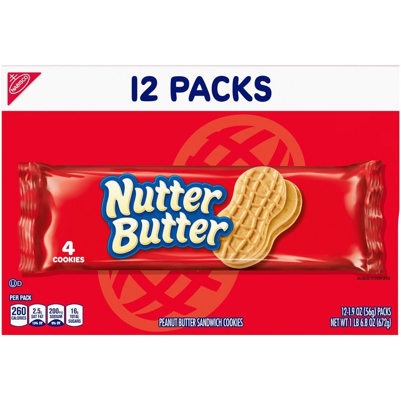 Nutter Butter Peanut Butter Sandwich Cookies - 22.8oz / 12ct