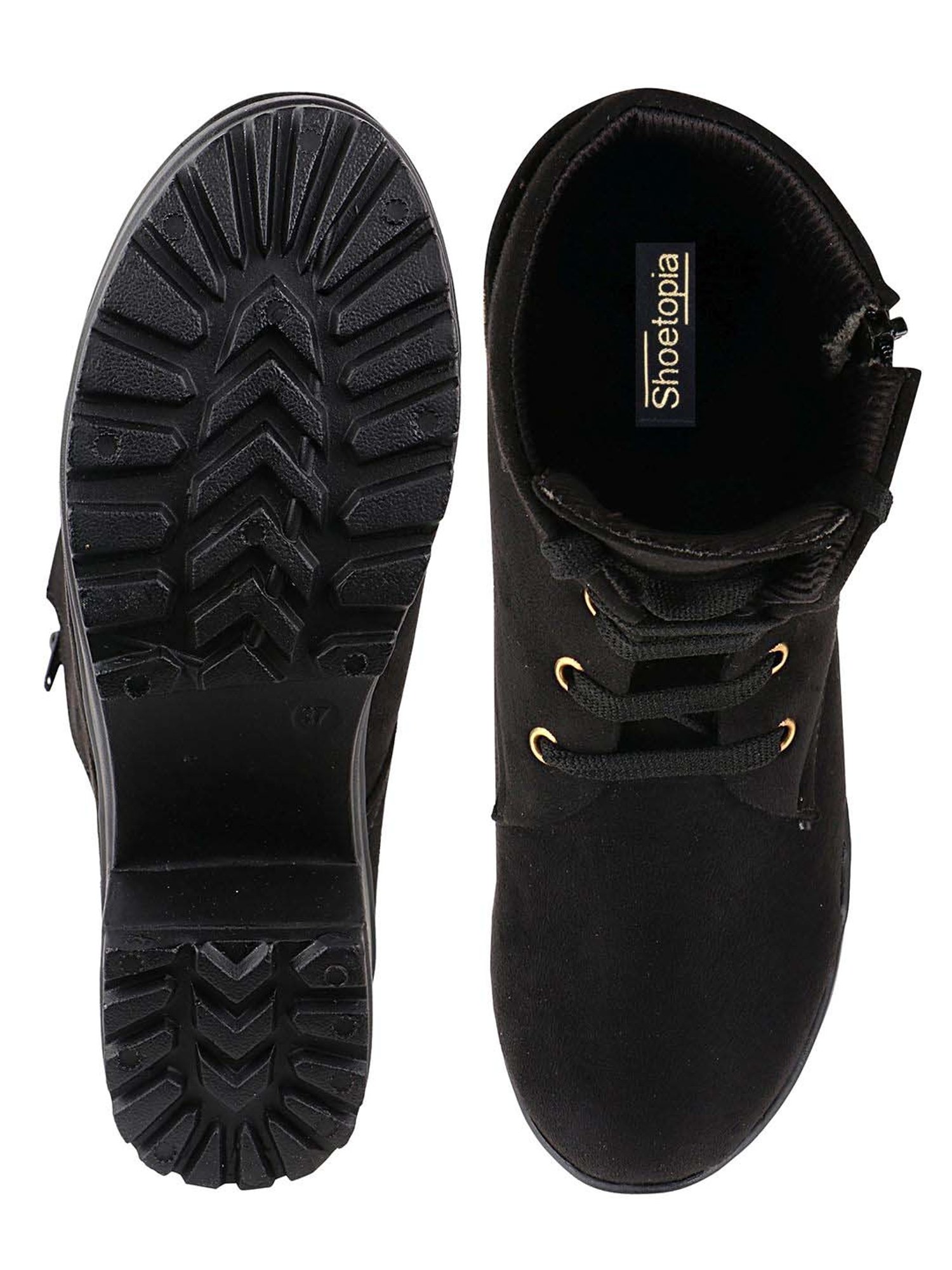 Shoetopia Kids Black Casual Boots