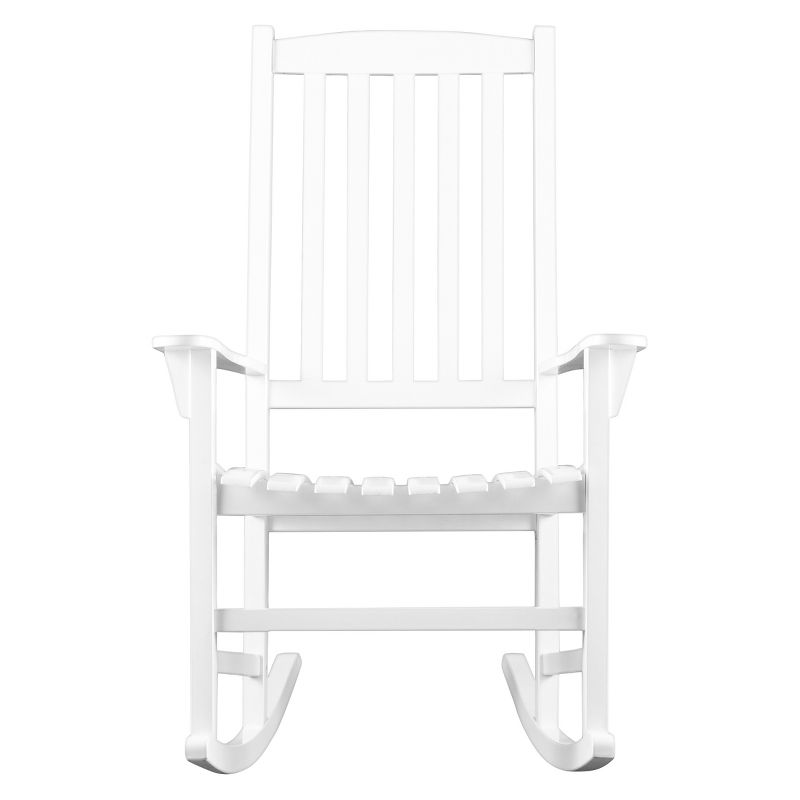Belize Hardwood Porch Rocker - White - Aiden Lane