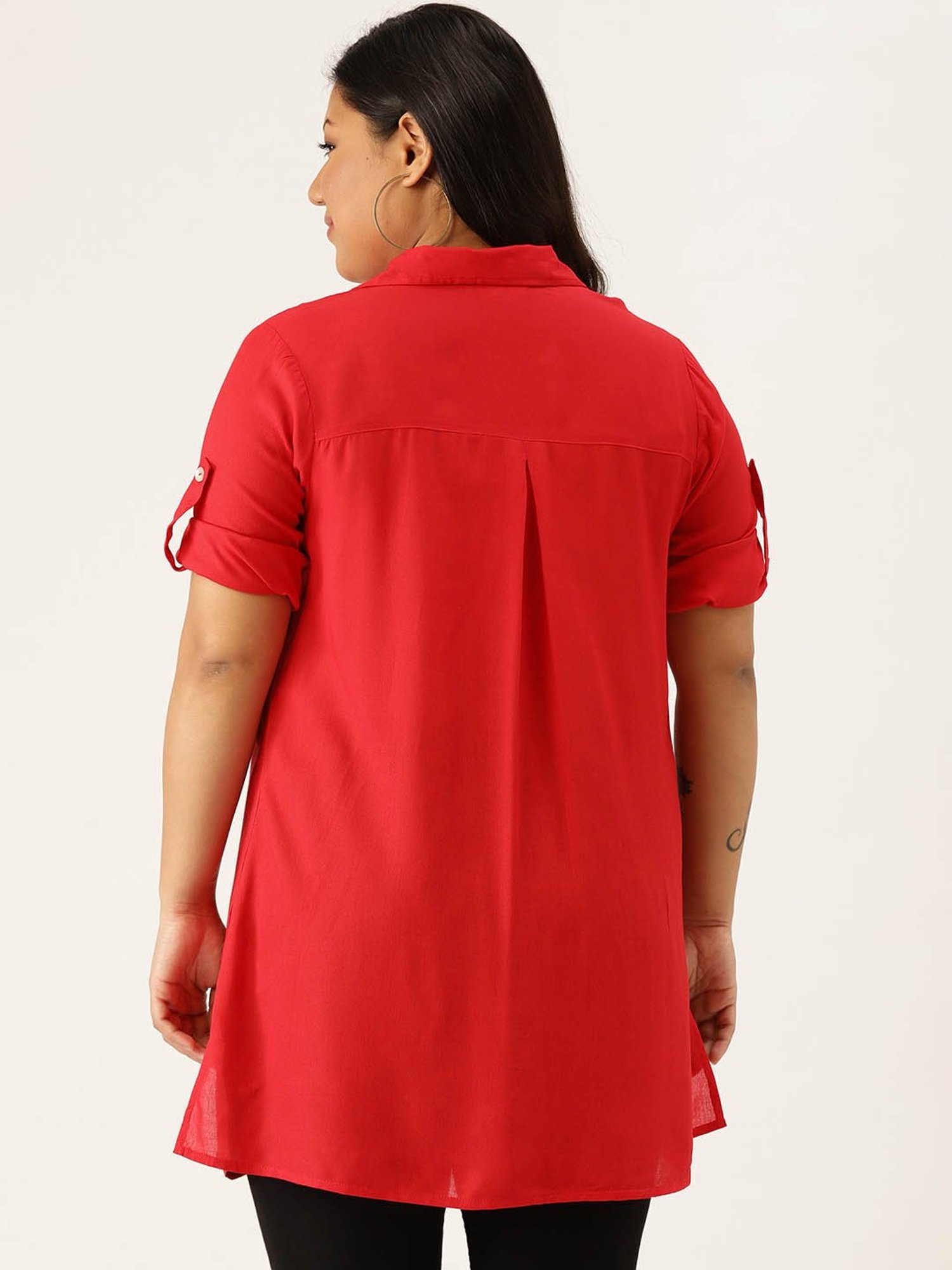 theRebelinme Red Regular Fit Shirt