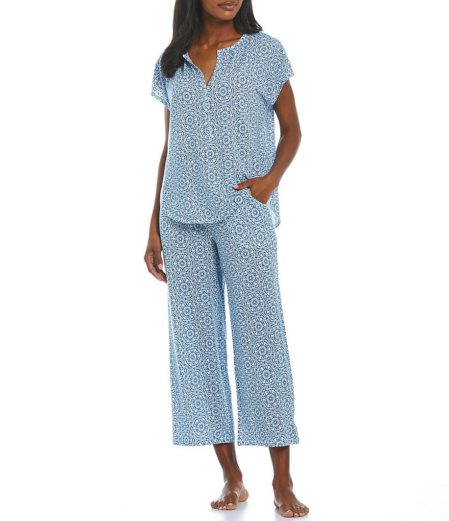 Nottibianche Mosiac Medallion Printed Knit Coordinating Sleep Top