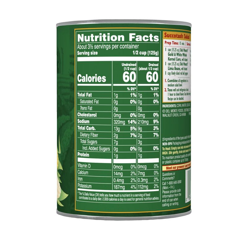 Del Monte Fresh Cut Whole Kernel Sweet Gold & White Corn 15.25oz