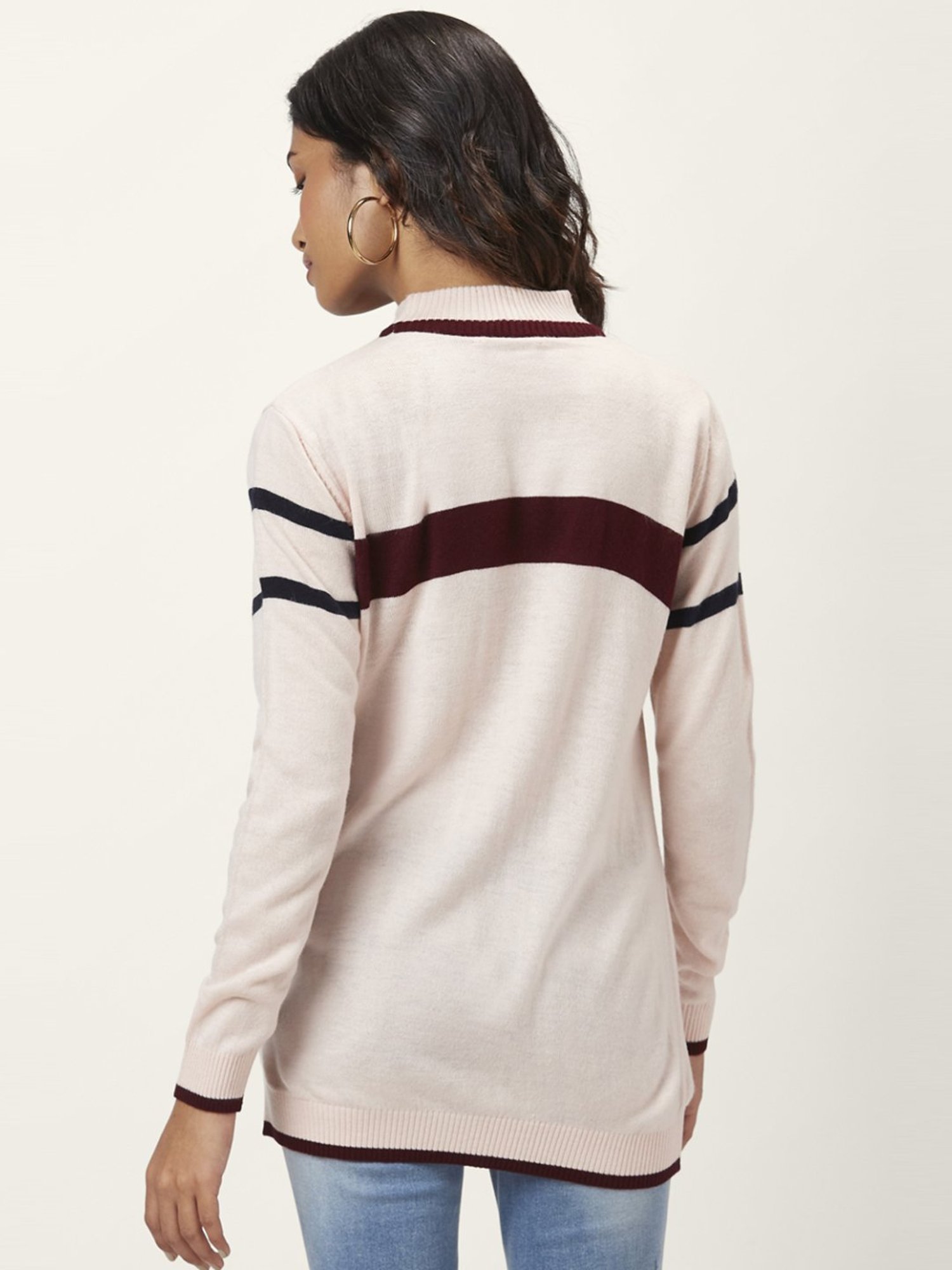 Honey by Pantaloons Pink Printed Sweater