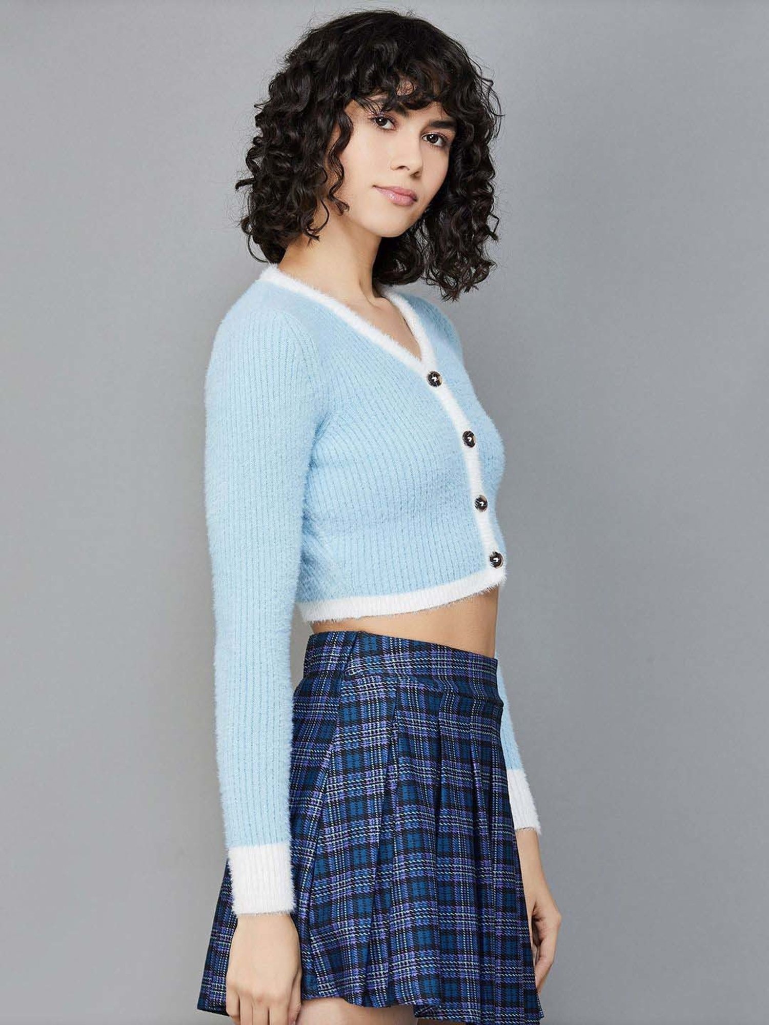 Ginger by Lifestyle Blue Striped Sweater