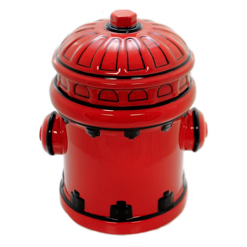 Tabletop 9.75" Fire Hydrant Cookie Jar Dog Treats Fireman Cosmos Gifts Corp.  -  Food Storage Containers
