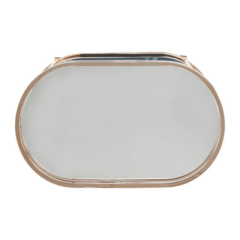 Bartram Oval Bar Cart Champagne Gold - Inspire Q