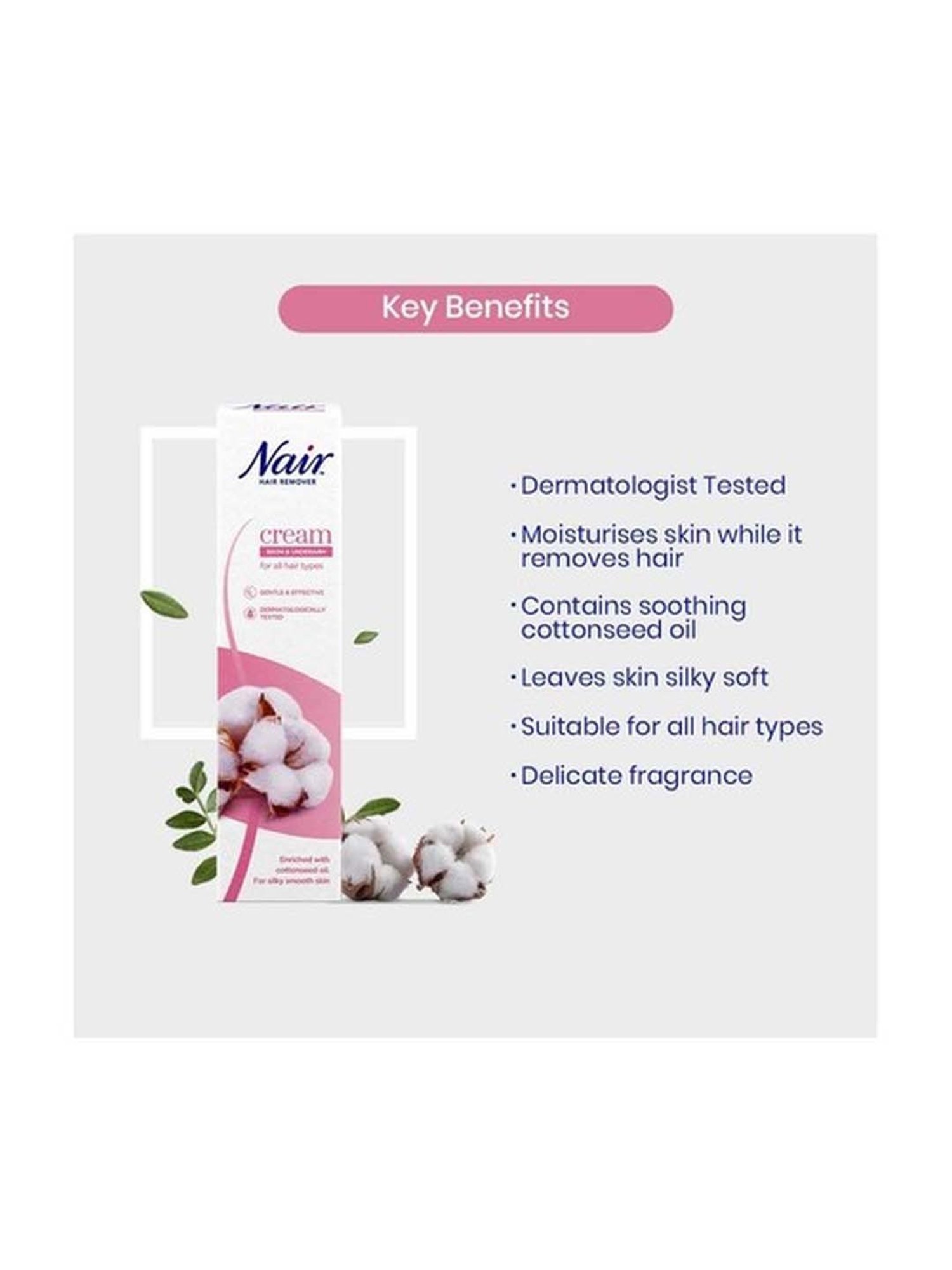 Nair Bikini and Underarms Cream - 90 ml