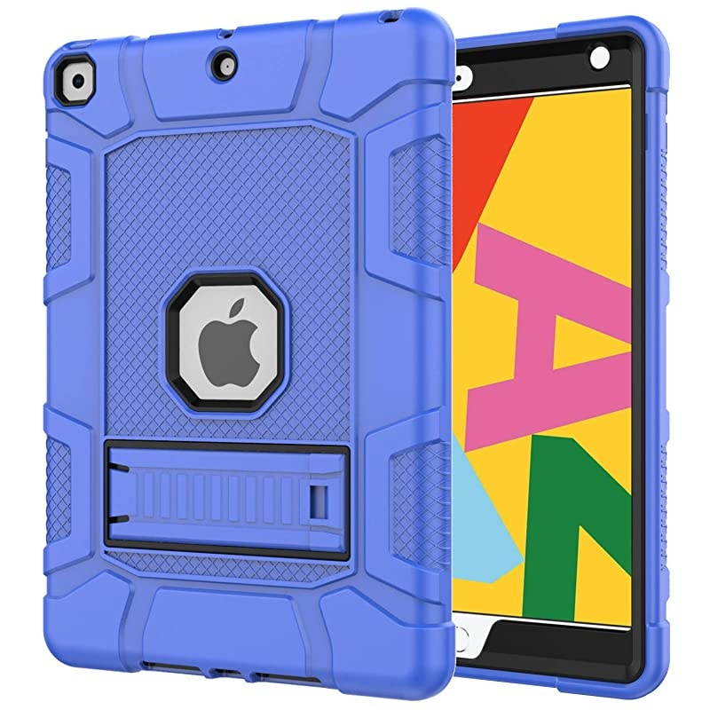iPad 7th Generation CaseiPad 102 2019 CaseSlim Heavy Duty Shockproof Rugged High Impact Protective Case for iPad 7th Generation 102 inch 2019 Release Blue