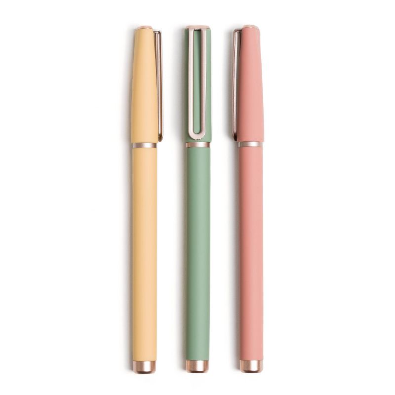3ct Soft Touch Felt Tip Pens Rose Gold Accents - U Brands