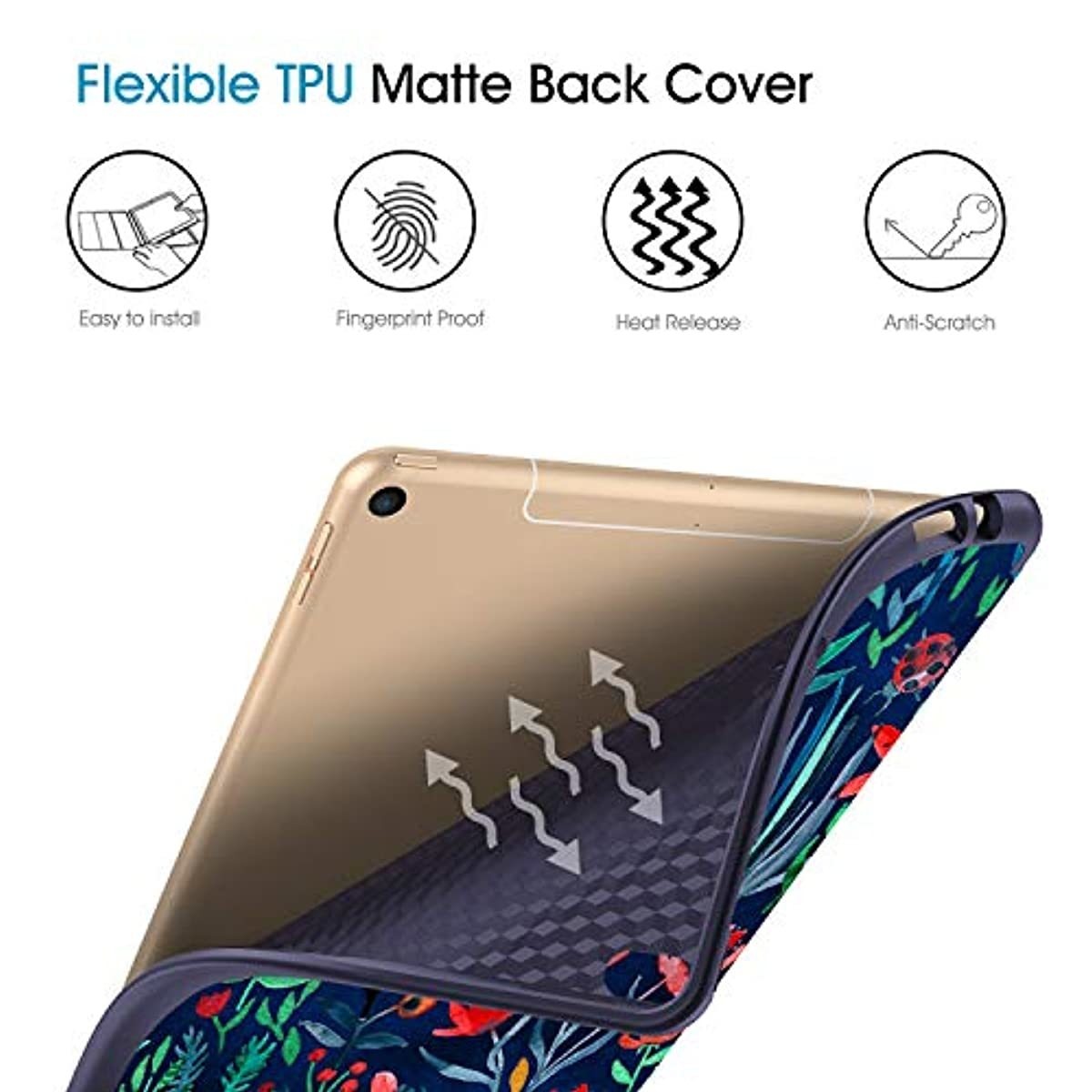 Fintie SlimShell Case for iPad Air 3rd Gen 10.5" 2019 / iPad Pro 10.5 Inch 2017 with Built-in Pencil Holder - Lightweight Smart Stand Soft TPU Back Cover, Auto Wake/Sleep (Jungle Night)